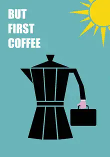 Wall art by Bellassai Cesare: stylish coffee cup with Italian moka