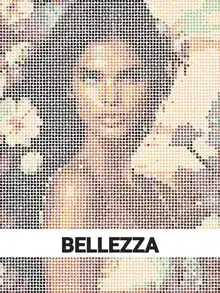 Photo art by Sasha Lend: stylish portrait with floral pattern