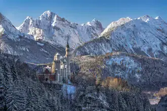 Photo art by Achim Thomae: winter landscape in the Bavarian Alps