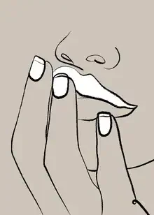 Illustration von Uma Gokhale: minimalistische Darstellung von Lippen und Anziehung