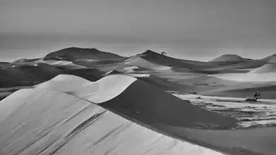 Fotokunst von Dennis Wehrmann: ruhige Dünenlandschaft in der Sahara