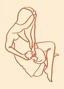 Illustration by Uma Gokhale: a woman and her cat in a harmonious pose