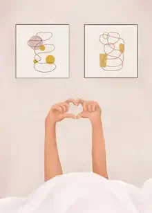 Wall art by Branka Kodžoman: hands forming a heart full of affection