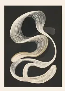 Abstrakte Illustration mit geschwungenen Linien in beruhigenden Tönen