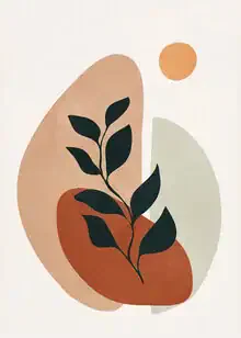 Illustration von Branka Kodžoman: sanfte organische Formen in Erdtönen