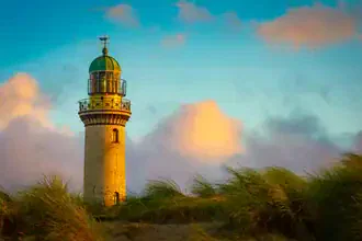 Photo art by Martin Wasilewski: calm sunset at Warnemünde beach