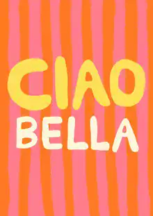 Illustration by Jacky Eitzert: Colorful typographic design with Italian flair