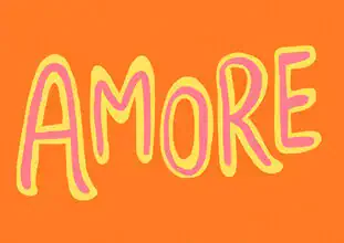 Illustration by Jacky Eitzert: colorful typography featuring the word love