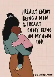 Wall art by Kirstina Termühlen: stylish illustration about love and motherhood