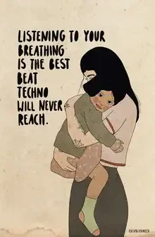 Wall art by Kiki Van Den Molen: a stylish representation of motherhood and music