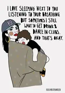 Illustration by Kiki Van Den Molen: dancing figures in harmonious colors