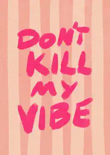 Wall art by Raissa Oltmanns: Hand lettering with positive energy in pink