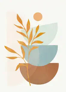 Soft abstract shapes in calming colors radiate harmony and elegance.