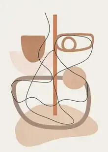 Abstrakte Illustration von Branka Kodžoman mit sanften Linien und ruhigen Formen.