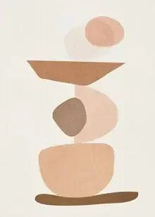 Illustration by Branka Kodžoman: balancing elements in soft earth tones