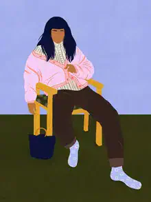 Illustration by Javiera Hernandez: humorous depiction of a mother's everyday life
