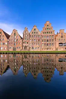 Photo art by Achim Thomae: historical architecture of the salt warehouse in Lübeck