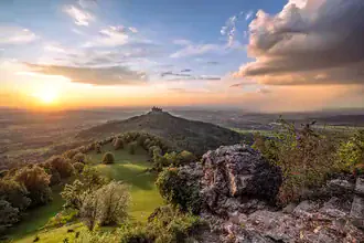 Photo art by Achim Thomae: Hohenzollern Castle at golden hour