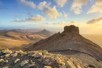 View of Fuerteventura's mountains with soft colors and a calm atmosphere