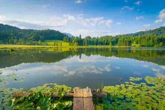 Photo art by Martin Wasilewski: tranquil summer day at Geroldsee in Bavaria