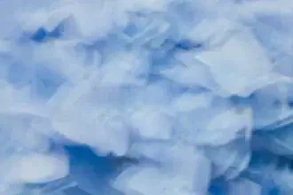 Abstract depiction of hydrangea blossoms in soft motion