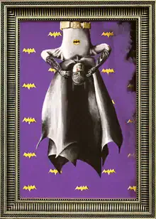 Wall art by Daniel Leo: playful vintage Batman illustration for kids' room