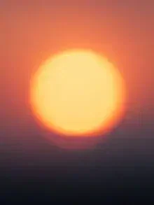 Abstract photo art by Reiner Hofer: sunset with soft colors
