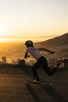 Longboarder in Capetown - Fineart photography by Lina Jakobi