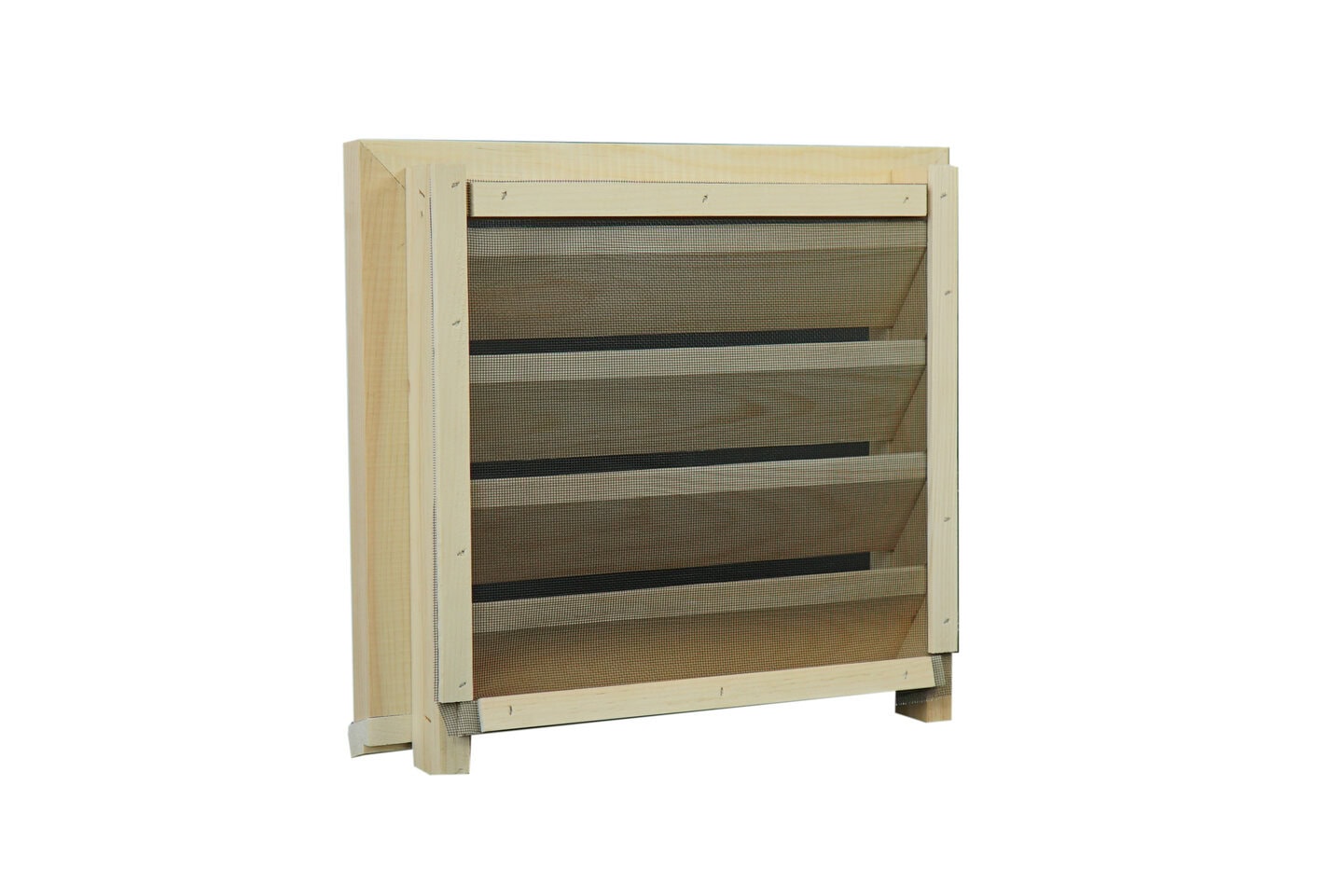 PINE WOOD LOUVER GABLE VENT 12X12 W/ 908 CSG DAPBM1212 Ridge Vents