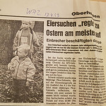 Berichterstattung der Lokalpresse zum 25-jährigen Jubiläum der Ostereiersuche des SPD-Ortsvereins Oberhausen-West vom 13.04.1993. Vielleicht erkennt sich ja die eine oder der andere Leserin / Leser wieder.