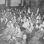 C Company gets orders before leaving for Fort Lewis, Washington, in February 1941. C_Co__194_BTW_2