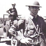 T/Sgt. Allen D Lang posed for this photo at Ft. Lewis, Washington in 1941. Lang Allen
