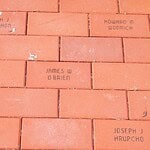 The names on C Company members on the bricks of the new memorial. PCM9