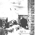 B-29 dropping food to former POWs at Mukden Food Drop Mukden