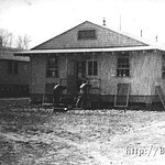 Members of A Company install screens on the battalion's HQ. Sandmire42