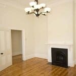 This image shows a pristine white door featuring a traditional 4-panel design, reminiscent of cricket bat aesthetics, perfect for adding a unique touch to any room. White 4 Panel door