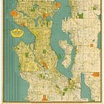 Kroll's Greater Seattle Map circa 1940s