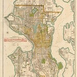 Kroll's Commercial Map of Seattle circa 1920