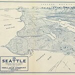 Kroll's Seattle Birdseye View Map circa 1925