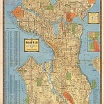 Kroll's Greater Seattle Guide Map circa 1940