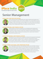 iPlace India's Welcome Kit 2016 (Senior Management Page) written and designed by Jeanne Heydecker - ibuildcompanies.com