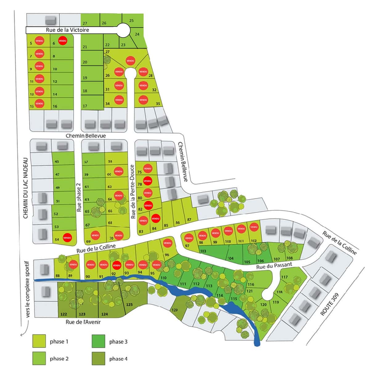 Carte des terrains à vendre