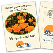 Neighborhood association branding seed packets