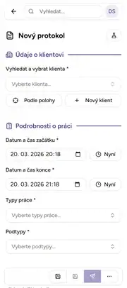Deratix Offline režim — mobile app view with touch-optimized interface