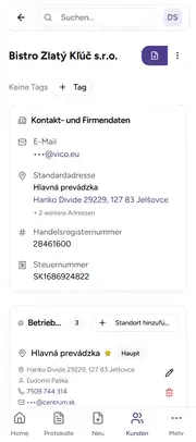 Kundenportal — mobile app view