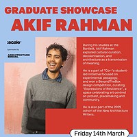 Akif Rahman Graduate Showcase 2023: A celebration of innovative architectural perspectives at Bartlett.