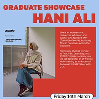 Hani Ali’s architectural innovations showcased: graduate event on 14th March at 66 Portland Place.