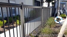 5' Pool Fence with 2.5" Sch 40 Pipe Cap on Inverted 1.5" x 1.5" Channel