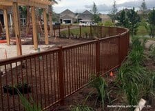 4' Pool Fence with 2.5" Sch 40 Pipe Cap on Inverted 1.5" x 1.5" Channel - Straight Panels on a Radius