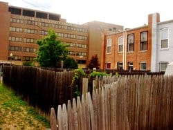 Like many D.C. neighborhoods, LeDroit Park had many alleys and cut -throughs like the one seen at left.